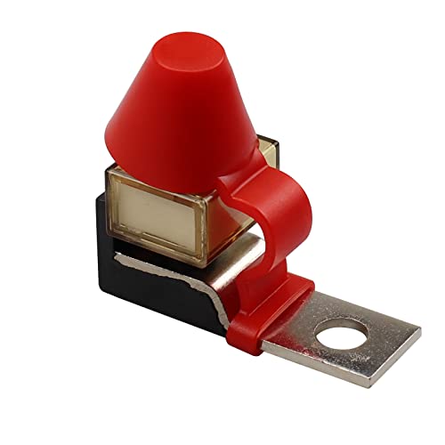 80A 58V 5/16"(M8) Single Stud Terminal Mount Fuse Block, 80A Marine Rated Battery Fuse (MRBF) Waterproof for Boat Truck RV Construction Vehicles - size: 80A