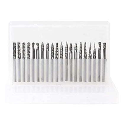 20pcs Solid Carbide Burr Set 0.118‘’（3mm） Shank