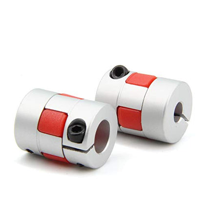 2PCS 6.35mm to 10mm Aluminium Plum Flexible Shaft Coupling Diameter20mm Length25mm 6.35x10mm Motor Connector Flexible Coupler for 3D Printer CNC Machine and Servo Stepped Motor（6.35x10mm） - size: D20 L25, style: 6.35x10mm