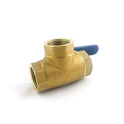 QWORK Series 3-Way (L-Port) Ball Valve, Lever Handle, NPT Female (1/2") Made of Forged Brass - size: DN15