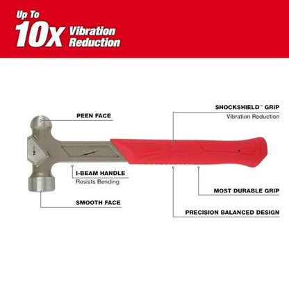 48-22-9130 Ball-Peen Hammers for Milwaukee 16oz Steel Hammer