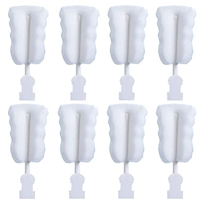 Bottle Brush Sponge Replacement Heads 8 Pack Durable Soft Sponge Brush Heads Environmental Protection Cup Cleaning Refill Heads Without Handle (Brush Heads 8PCS) - color: Brush Head 8pcs