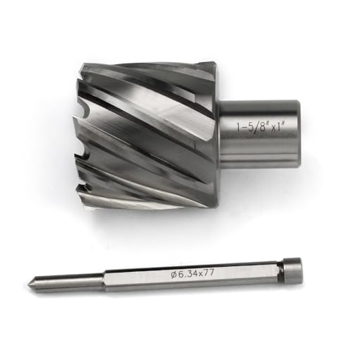 Annular Cutter JESTUOUS 1-5/8 Inch Cut Dia 3/4 Weldon Shank 1 Cut Depth