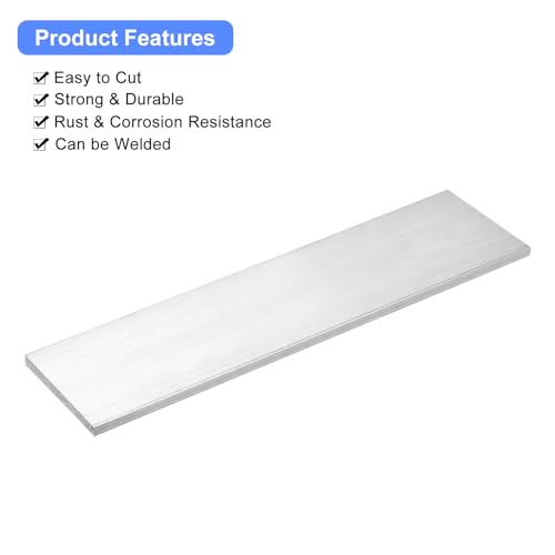 uxcell Square Aluminum Flat Bar, 2pcs 1/4" Thickness 2-15/16" Width 12" Length Square Aluminum Bar 6061 Aluminum Flat Plate, 6 x 75 x 305mm T6511 Solid New Mill Stock - size: 1/4" x 2-15/16" x 12"