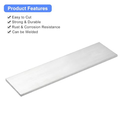 uxcell Square Aluminum Flat Bar, 2pcs 1/4" Thickness 2-15/16" Width 12" Length Square Aluminum Bar 6061 Aluminum Flat Plate, 6 x 75 x 305mm T6511 Solid New Mill Stock - size: 1/4" x 2-15/16" x 12"