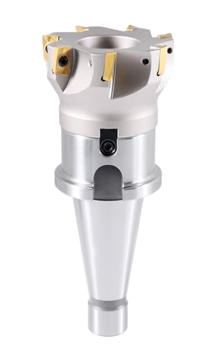 Accusize Industrial Tools 3'' Indexable Face Mill Cutter, NMTB40 1'' End Mill Holder, 7 APKT1604 Carbide Inserts, Precision Milling, NMTB-4518 - size: 3 in, style: with NMTB40 Holder