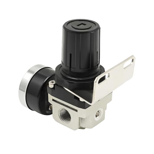 Low Pressure Air Regulator, Air Compressor Pressure Regulator With Bracket and Gauge Female Thread 1/4 NPT Adjustable AR2000-N02 (0-40 PSI), Replace for Pneumatic Cylinder Badger Airbrush