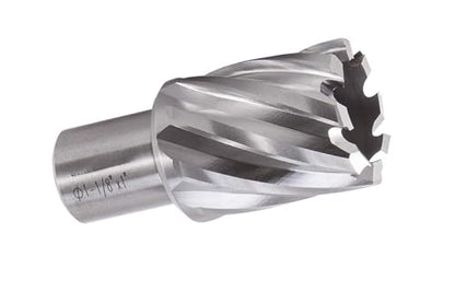 Annular Cutter 1" Depth of Cut for Magnetic Drill Press High Speed Cutting Mag Drill Bit for Magnetic Drill Press (1-1/8 X 1'') - size: 1-1/8 X 1''