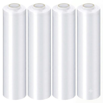 PSBM Stretch Wrap, 128 Rolls 12 Inch x 2000 Feet 60 Gauge Heavy Duty up to 800% Ultimate Stretch Clear Plastic Wrap Industrial Strength Shrink Film for Moving, Packing & Shipping - size: 128 Pack, style: 60 Gauge