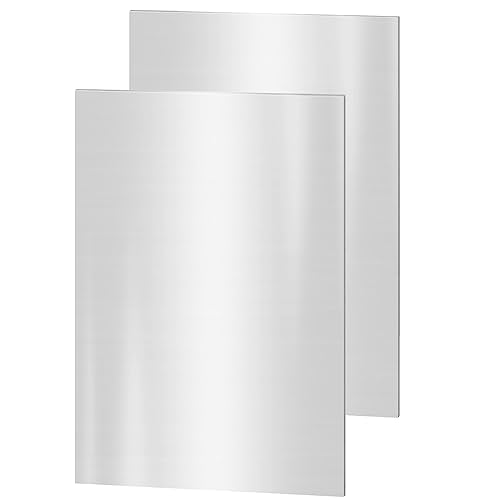 2PCS 304 Stainless Steel Sheets, 8" x 4" x 0.04" Inch (19 Gauge) Stainless Steel Plates 1MM Thick Stainless Steel Shim Plates Metal Sheets for Kitchen DIY Craft Making - size: 8 x 4 inch (2PCS)