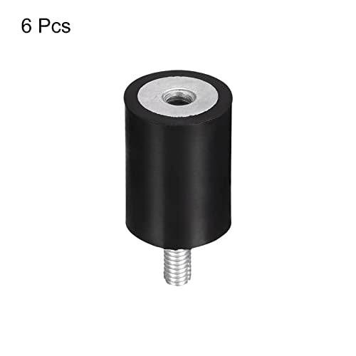 uxcell Rubber Mounts 6pcs M4 Male/Female Vibration Isolator Shock Absorber, for Garage Motor Air Compressor Car Boat Bobbins, D10mmxH15mm - size: M4x10mmx15mm
