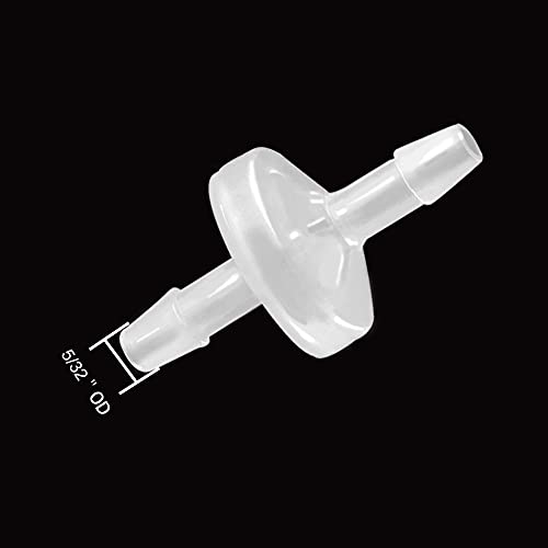 One Way Check Valve, 5/32"(4MM) Hose Barb Non Return (Pack of 3) - size: 5/32 Inch