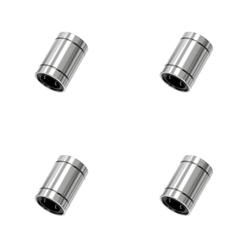 4PCS LM6UU Linear Ball Bearings, 6mm Bore Dia, 12mm OD, 19mm Length with Double Side Rubber Seal Linear Rail for CNC,3D Printer - size: LM6UU Size 6x12x19mm