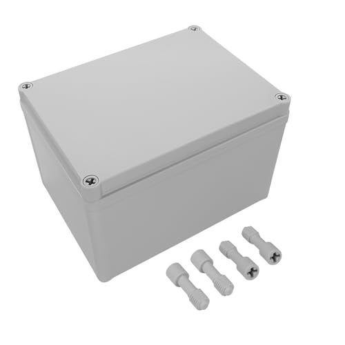 LeMotech Junction Box IP67 Waterproof Dustproof ABS Plastic Project Box for Electrical Outdoor Enclosure Gray 7.9 x 5.9 x 5.1 inch (200 x 150 x 130 mm) - size: 7.9" x 5.9" x 5.1" (1pc)