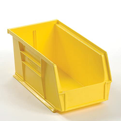 Global Industrial Plastic Storage Bin - Parts Storage Bin 5-1/2 x 10-7/8 x 5, Yellow, Lot of 12