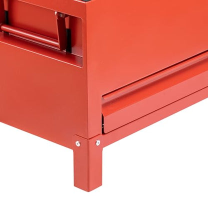 Heavy Duty Metal Portable Toolbox Tool Storage Box with Handle, Durable Tool Organizer and Chest for Mechanics, Handy Tool Case for Tools - size: 30-Inch