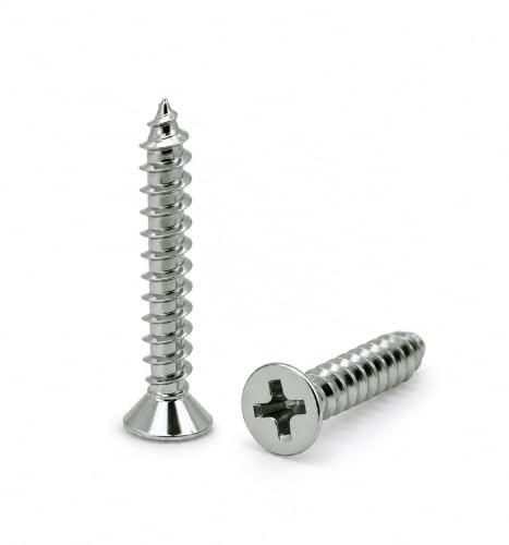 BCP Fasteners #4 x 1 Stainless Steel Flat Head Wood Screws, 100 Pack - size: #4 x 1"