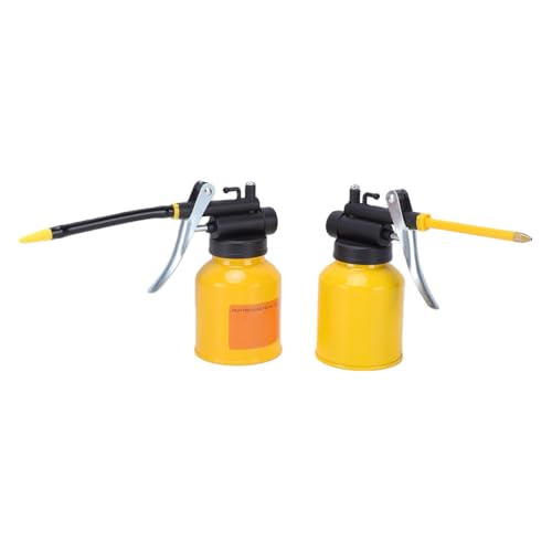 Eujgoov Oil Can 200ml, High Pressure Hand Pump Oiler with Flexible Copper