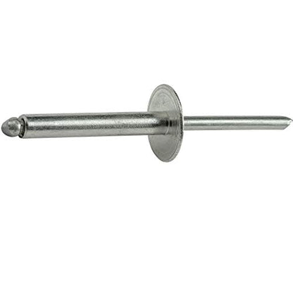 Fastenere Large Flange Pop Rivets - 3/16" x 1" (25 Pack) Heavy Duty, Stainless Steel Blind Rivets, Open End 6-16 Grip Range .876" - 1.00", Corrosion Resistant, High Tensile & Shear Strength - size: 3/16" x 1" (6-16) (25 Pack)