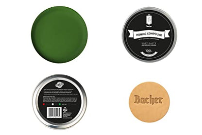 Bacher Stropping Compound - 3.53 oz - Green Very Fine 8000 Honing Paste