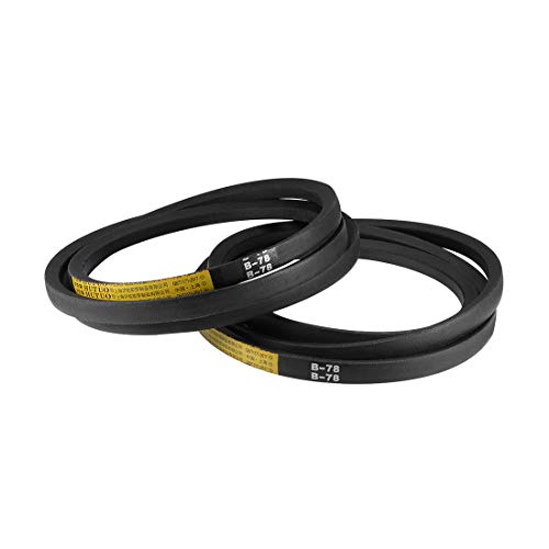 uxcell B78 V-Belts 78" Pitch Length, B-Section Rubber Drive Belt 2pcs - size: 78"