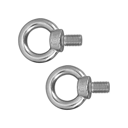 M20 Stainless Steel Eye Bolt, 2Pcs Heavy Duty Lifting Ring Screws, Marine Grade 316 Shoulder Eye Bolts with Nuts, for Lifting Rigging Marine Hardware Pulley Bracket
