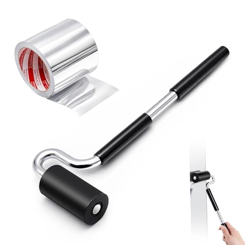 12" J Roller with Aluminum Foil Flashing Tape Kit 4"x 65 ft