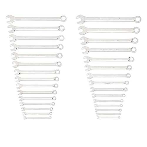 GEARWRENCH 30 Piece 12 Point SAE/Metric Combination Wrench Set | 81937 - size: 25 PC