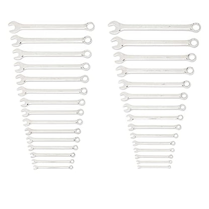GEARWRENCH 30 Piece 12 Point SAE/Metric Combination Wrench Set | 81937 - size: 25 PC