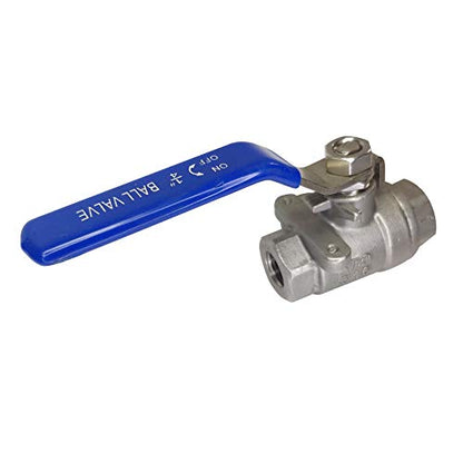 1/4" Female Ball Valve NPT Thread 316 Stainless Steel Full Port Ball Valve WOG1000 - size: 1/4 inch