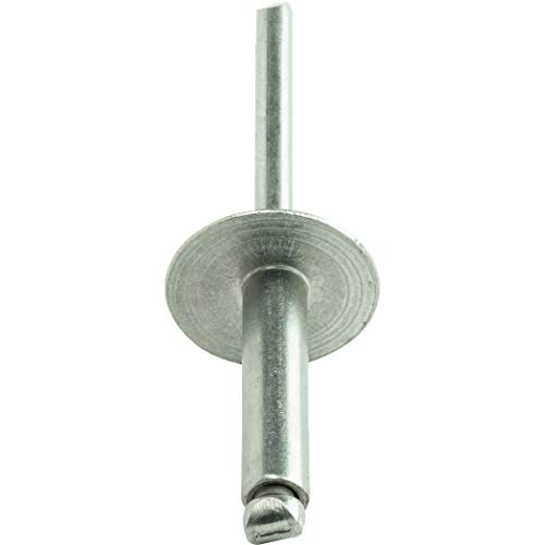 Fastenere Large Flange Pop Rivets - 5/32" x 1/2" (25 Pack) Heavy Duty, Stainless Steel Blind Rivets, Open End 5-8 Grip Range .376" - .500", Corrosion Resistant, High Tensile & Shear Strength - size: 5/32" x 1/2" (5-8) (25 Pack)