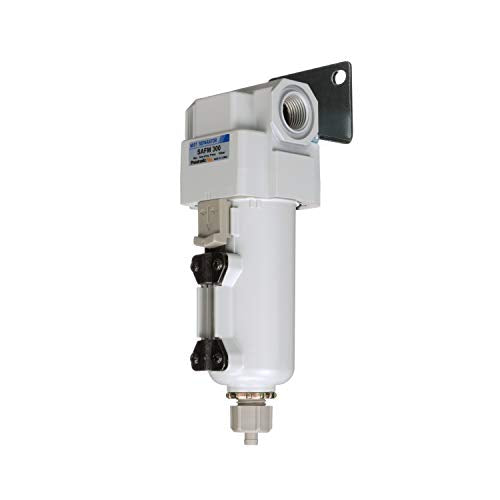 PneumaticPlus SAFM300-N03B-MEP Coalescing Filter 3/8" NPT, 0.1 Micron - size: 3/8" NPT, style: Metal Bowl - Manual Drain