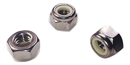 8-32 Nylon Insert Lock Nut Stainless Steel 18-8 Stainless Steel (304) Pack of 100