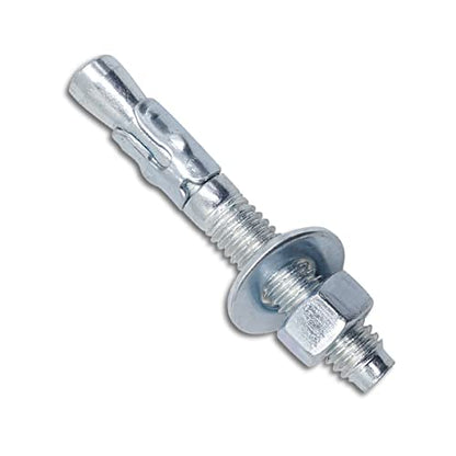 3/8 Concrete Anchors, Zinc-Plated Steel Wedge Anchors, 20 Pack - size: 3/8" x 2-3/4"