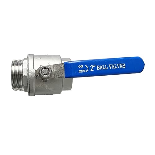 2" Male to Female Thread Full Port Ball Valves NPT 304 Stainless Steel for Water Oil Gas WOG1000 - size: 2 Inch