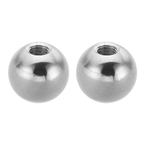 PATIKIL M5x15mm Ball Nuts Knob, 2 Pcs Female Thread 304 Stainless Steel Round Blind Hole Screw Cap Cover for Lighting Machinery DIY Decoration, Silver - size: M5x15mm