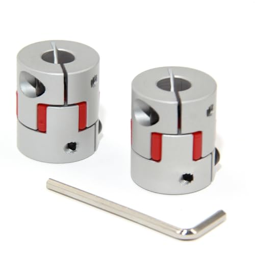 10mm to 10mm Bore Aluminium Plum Flexible Shaft Coupling Servo Stepper Motor Jaw D25xL30 Connector Flexible Shaft Couplers for 3D Printer/CNC Machine/DIY Encoder, 2pcs/Pack(10mmx10mm) - size: 10mmx10mm
