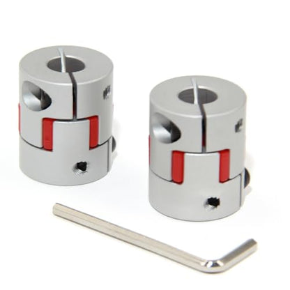 10mm to 10mm Bore Aluminium Plum Flexible Shaft Coupling Servo Stepper Motor Jaw D25xL30 Connector Flexible Shaft Couplers for 3D Printer/CNC Machine/DIY Encoder, 2pcs/Pack(10mmx10mm) - size: 10mmx10mm
