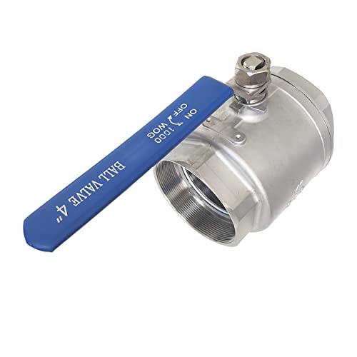 4" Full Port Ball Valves 316 Stainless Steel NPT Female Thread Ball Valve for Water, Oil, and Gas WOG 1000 - size: 4 Inch
