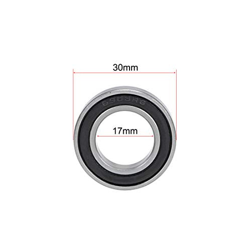 uxcell 6903-2RS Deep Groove Ball Bearings 17x30x7mm Chrome Steel Z2 2pcs - size: 17x30x7mm