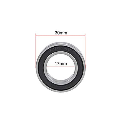 uxcell 6903-2RS Deep Groove Ball Bearings 17x30x7mm Chrome Steel Z2 2pcs - size: 17x30x7mm