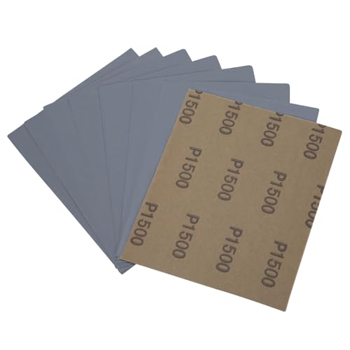 MAXMAN 1/4 Sheet Sandpaper, 4.5" x5.5" 1500 Grit Silicone Carbide, for Wood - style: 1500 grit