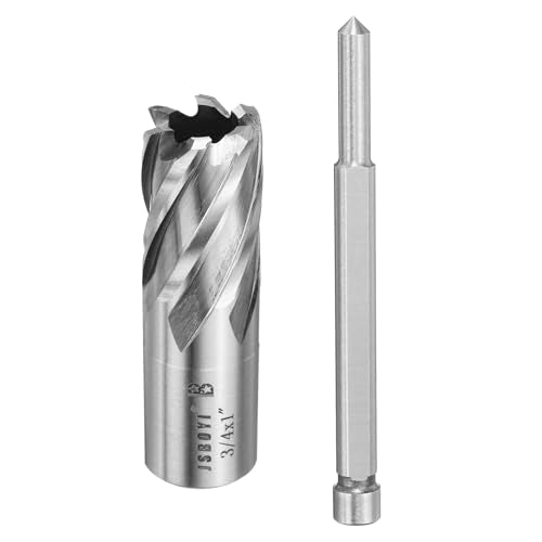 HARFINGTON Annular Cutter 3/4" Cutting Diameter Shank 3/4" with 1" Depth of Locating Pin M2 High-Speed Steel Drill Bit Annular Cutter for Standard Magnetic Drills Machine Tools Mills - size: 3/4 inch * 1 inch
