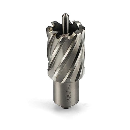 Annular Cutter JESTUOUS 1-1/16 Inch Cut Dia 3/4 Weldon Shank 1 Cut Depth