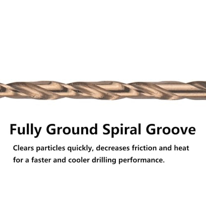 5/16 in. x 12 in. Cobalt Aircraft Extension Drill Bits Set(3PCS), M35 High Speed Steel Drill Bit Extra Long Deep Hole Drilling for Stainless Steel, Plastic and Wood - size: 5/16"x12"(3PCS)