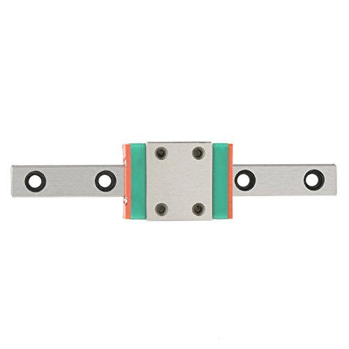 Mini Linear Slide, LWL7B Miniature Bearing Steel Linear Rail Linear Slide Rail 7mm Width with Slide Block (70MM)