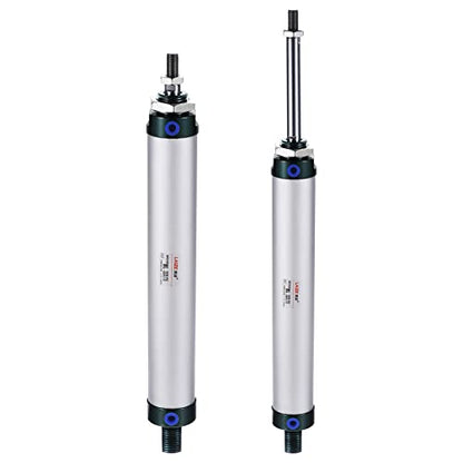MECCANIXITY Pneumatic Air Cylinder Double Action MAL32X175 32mm Bore 175mm Stroke with Y Connector and 4Pcs Quick Fitting Set - size: 32X175 mm
