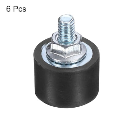 uxcell 6pcs M4x10mm Rubber Isolator Mounts with Studs 15x10mm - size: VD-D15*H10, M4*10