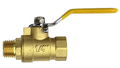 Vibrant Yard Co. LLC Lead-Free Brass Ball Shut Off Valve, 1/4 in NPT, Qty 1