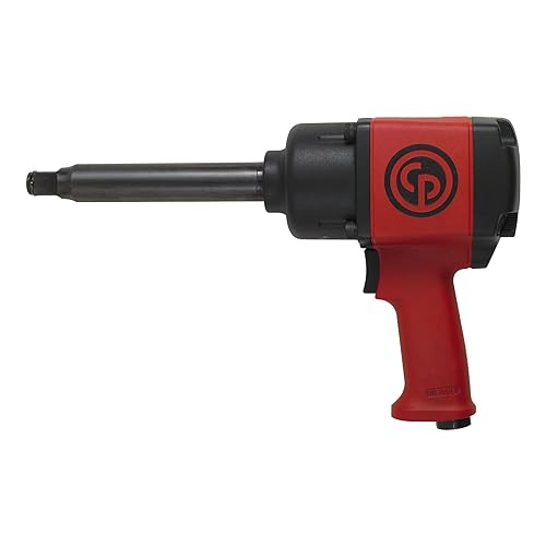 Chicago Pneumatic CP7763-6 3/4 Inch Impact Wrench, 6 Inch Extended Anvil, Red, Metal - size: 3/4-Inch Drive Size, style: Extended Anvil w/ Pistol Handle